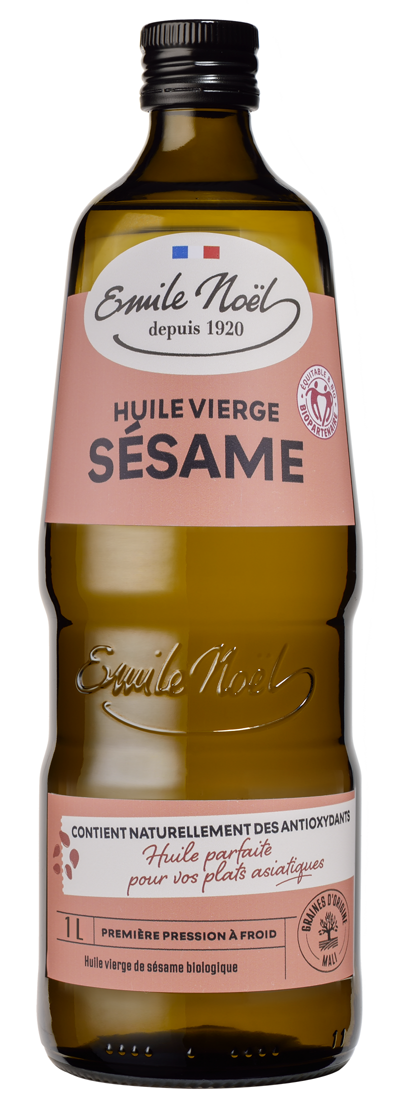 émile Noël -- Huile vierge de sésame bio équitable (origine France) - 1 l