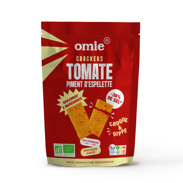 Crackers tomate et piment d'espelette aop bio (100% français) - 1